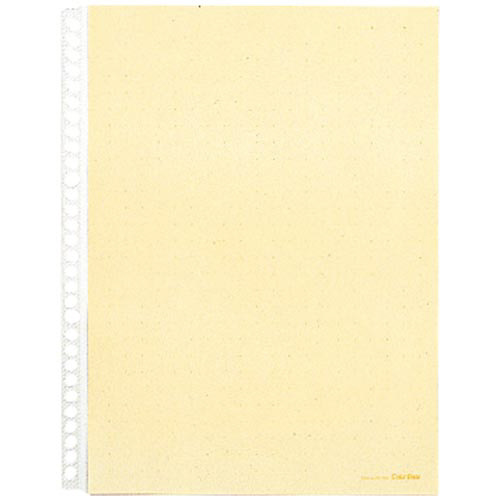 カラーベースポケット　Ａ４縦　３０穴　黄　１０枚画像