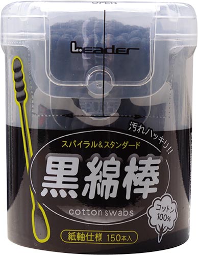 リーダー　黒綿棒　１５０本入×１０画像