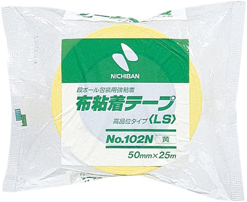 布粘着カラーテープ　５０ｍｍ×２５ｍ　黄画像