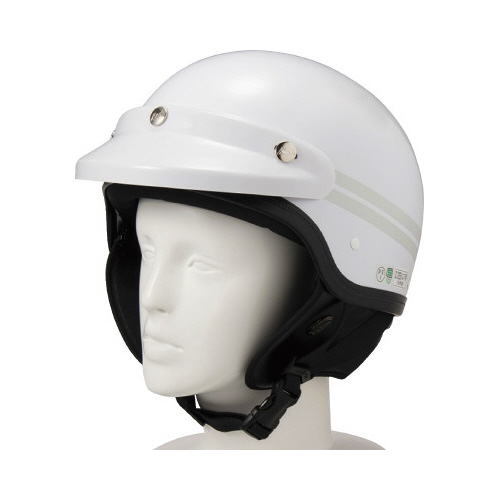 バイク用ヘルメットシルバー　反射２本付　ＬＬ画像