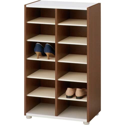 ＰＬシューズラック　ロータイプ　１２足用　ブラウン画像