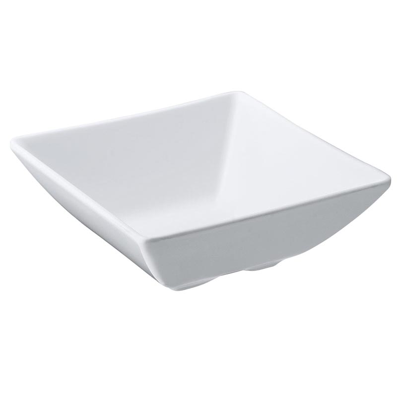 メラミン食器 スクウェア小鉢 白 12cm KD-303-W 台和画像