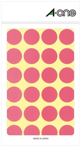 カラーラベル　丸型　２０ｍｍ径　桃画像