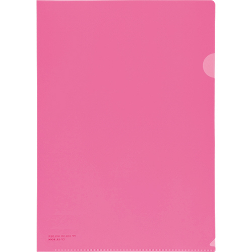 PPｶﾗｰﾎﾙﾀﾞｰ A4 厚さ0.2mm ﾋﾟﾝｸ 1ｾｯﾄ(5枚)画像