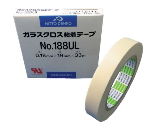 ガラスクロス粘着テープ NO.188UL 0.18mm×19mm×33m画像