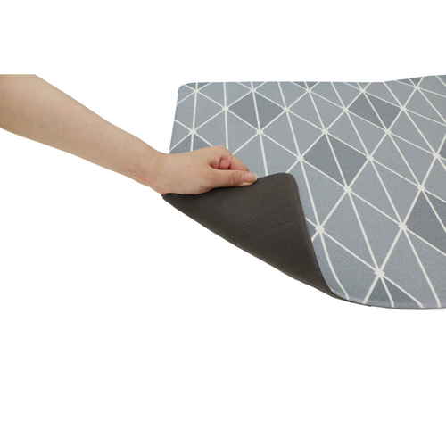 キッチンマット　PVCキッチンマット　45×180cm　ラティス 柄がはっきりと見える額縁のようなマットの全体像
