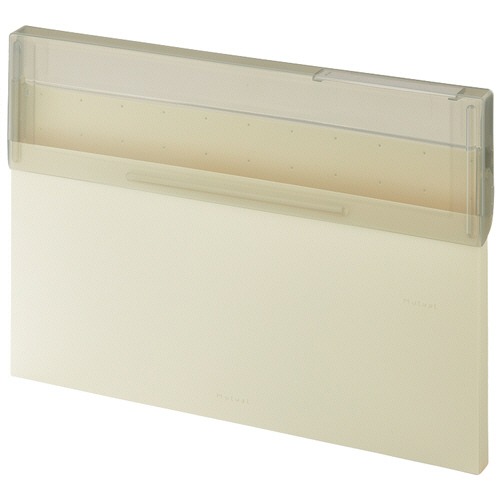 Mutual ｺﾝｸﾞﾚｽｹｰｽ A4ﾖｺ 150枚収容 ｱｲﾎﾞﾘｰ 1個画像