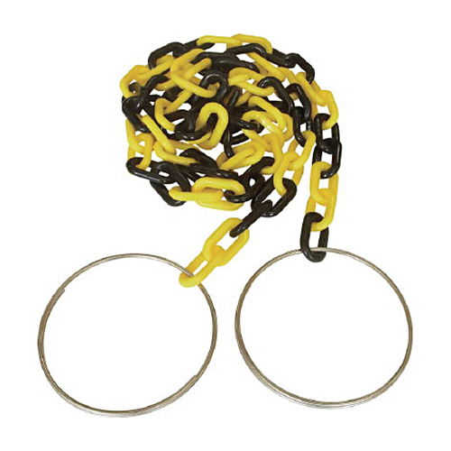 ｺｰﾝﾁｪｲﾝ 6mm×2m 黄/黒 1本画像