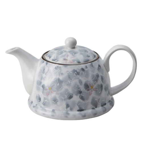 急須 430ml 墨小花 ポット ティーポット お茶ポット 磁器画像