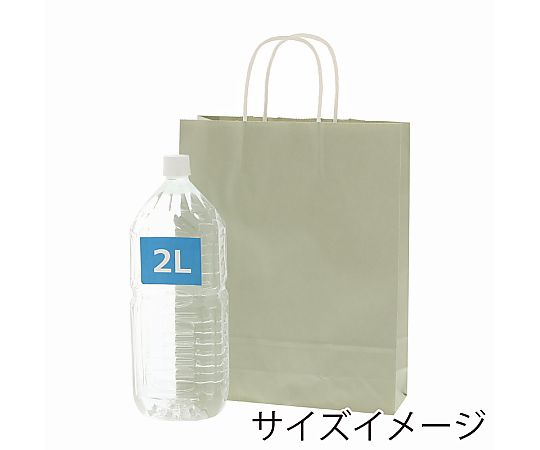 HEIKO 紙袋 25チャームバッグ 25CB MS1 グレー無地 50枚 灰色の無地の紙袋が重なり合い、整然とした束になっている様子