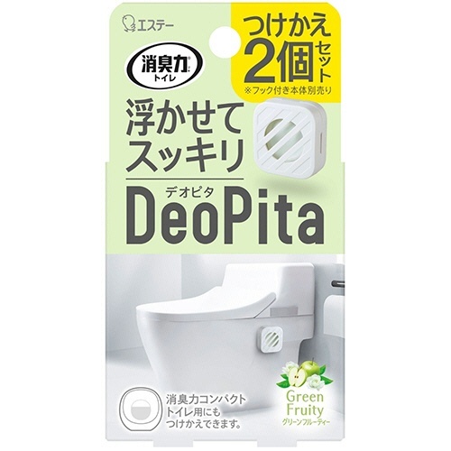 消臭力 DeoPita トイレ用 付替用 グリーンフルーティー 1パック(2個)画像