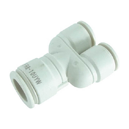 ﾀｯﾁｺﾈｸﾀｰﾌｧｲﾌﾞ 異径ﾕﾆｵﾝﾜｲ W(白)8mm(2箇所)×10mm 1個画像