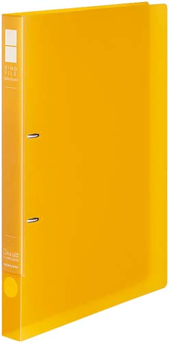 リングＦスリムＳ　透明黄Ａ４縦背幅２７ｍｍ１０冊画像