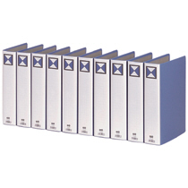 両開きﾊﾟｲﾌﾟ式ﾌｧｲﾙ A4ﾀﾃ 500枚収容 50mmとじ 背幅66mm 青 1ｾｯﾄ(10冊)