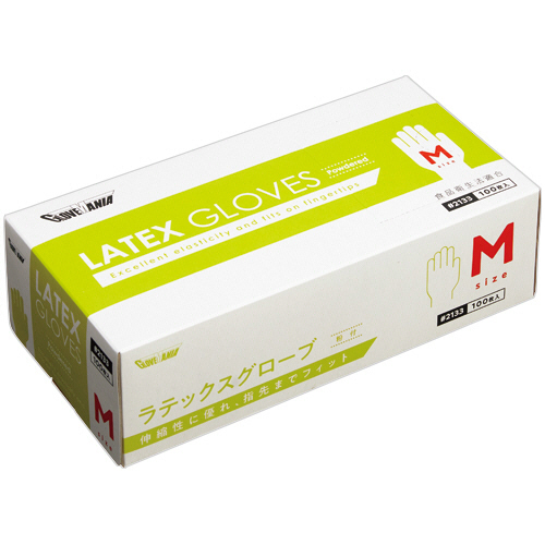 ﾗﾃｯｸｽｸﾞﾛｰﾌﾞ 粉付 M 1箱(100枚)