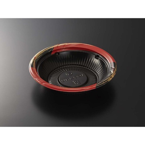 中央化学 どんぶり容器 CT いぶき丼 M19 めぐりR-BK 本体画像