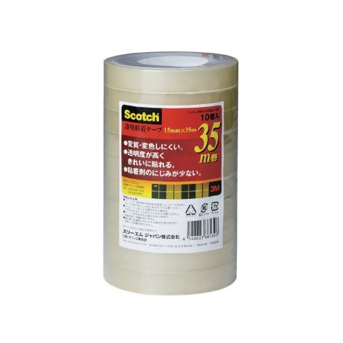 スコッチ　透明粘着テープ　１５ｍｍ幅×３５ｍ５０巻画像