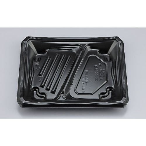 シーピー化成 弁当容器 CBFつむぎ8S-3 黒 本体 発泡画像