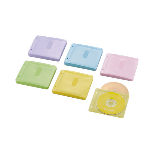 ２穴付き不織布ケース　両面収納　１２０枚　５色画像