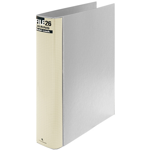 ﾀﾞﾌﾞﾛｯｸﾌｧｲﾙ B5ﾀﾃ 26穴 250枚収容 背幅44mm ｸﾞﾚｰ 1冊画像