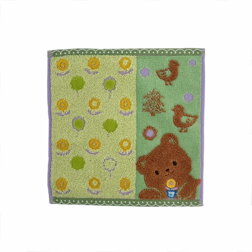 ホイップクリーム タオルチーフ 23×23cm クマ画像