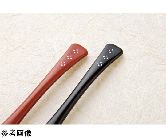 ケーキフォーク 朱/小紋ケーキフォーク 10個入 赤い小紋柄のデザインで整然と並べられた10本のフォーク