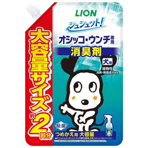 ｼｭｼｭｯﾄ! ｵｼｯｺ･ｳﾝﾁ専用 消臭剤 犬用 つめかえ用 大容量 480ml 1ﾊﾟｯｸ画像