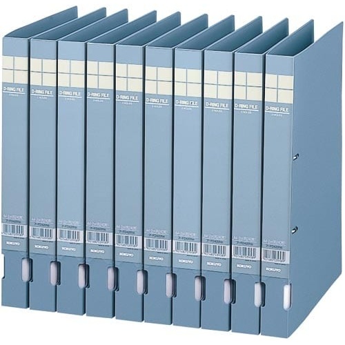 ＤリングファイルＰＰ　青Ａ４縦背幅３４ｍｍ　１０冊画像