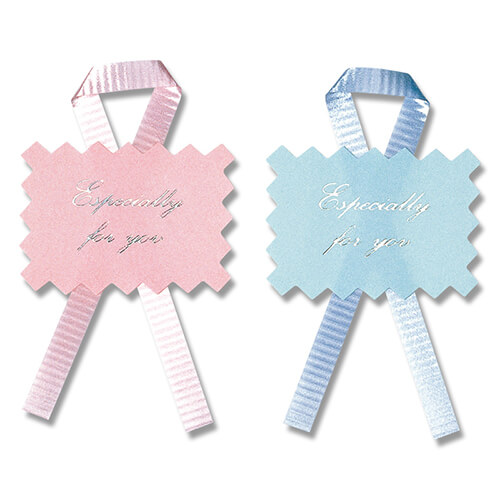 リボン付きシール ツインカラーＰ＆Ｂ １６片画像