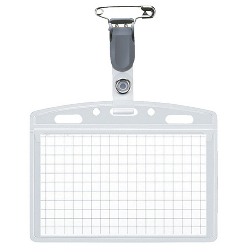 ﾀｯｸﾞ名札(PETｹｰｽ･ﾁｬｯｸなし)<強力ｲﾀﾒﾝｸﾘｯﾌﾟ> 名刺用 ﾖｺ型 1ｾｯﾄ(10個)画像