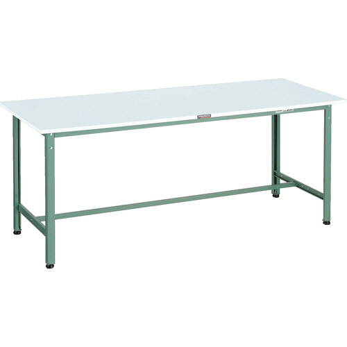 RAE2型作業台 天板 1800×750×H740mm 脚部:ｸﾞﾘｰﾝ 1台画像