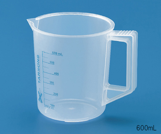 目盛付ビーカー 取っ手付 PP製 500mL