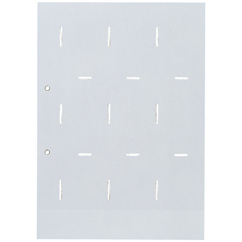 名刺ﾎﾙﾀﾞｰ台紙 A4ﾀﾃ 2穴 両面18ﾎﾟｹｯﾄ ﾀﾃ入れ ｸﾞﾚｰ 1ﾊﾟｯｸ(10枚)画像