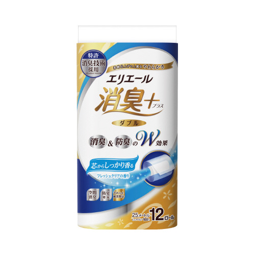 エリエール消臭＋トイレット　ダブル２５ｍ　１２個画像