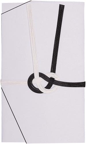 香典袋　大阪折黒白７本　文字なし　３０枚入画像