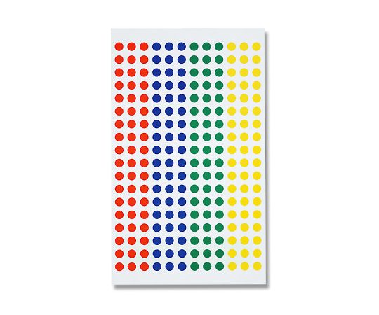 HEIKO タックラベル(シール) NO.648 丸 アソート Φ5mm 1512片画像