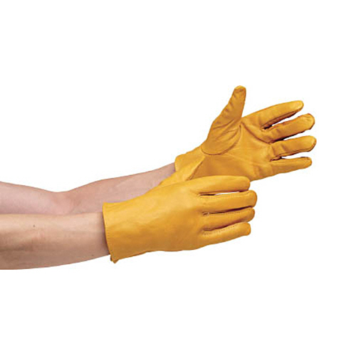 牛表革手袋 MT-14D牛 黄 1双画像