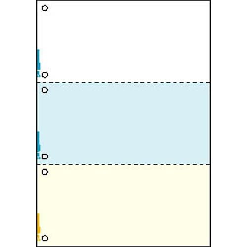 マルチプリンタ帳票　Ａ４　カラー３面６穴　１００枚画像