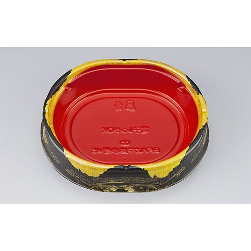 シーピー化成 どんぶり容器 BFハカマ集小判45 みやこ扇赤 本体N画像