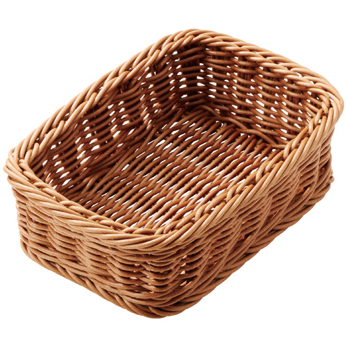 PPﾗﾀﾝ 角型ﾊﾞｽｹｯﾄ ﾌﾞﾗｳﾝ 1個