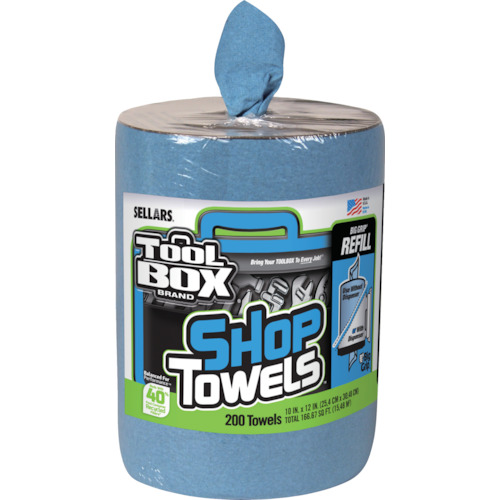 ＳＥＬＬＡＲＳ　ＴＯＯＬＢＯＸ［［Ｒ上］］　ショップタオル（ケース付）　詰め替え用　ブルー　２００シート　Ｚ４００画像