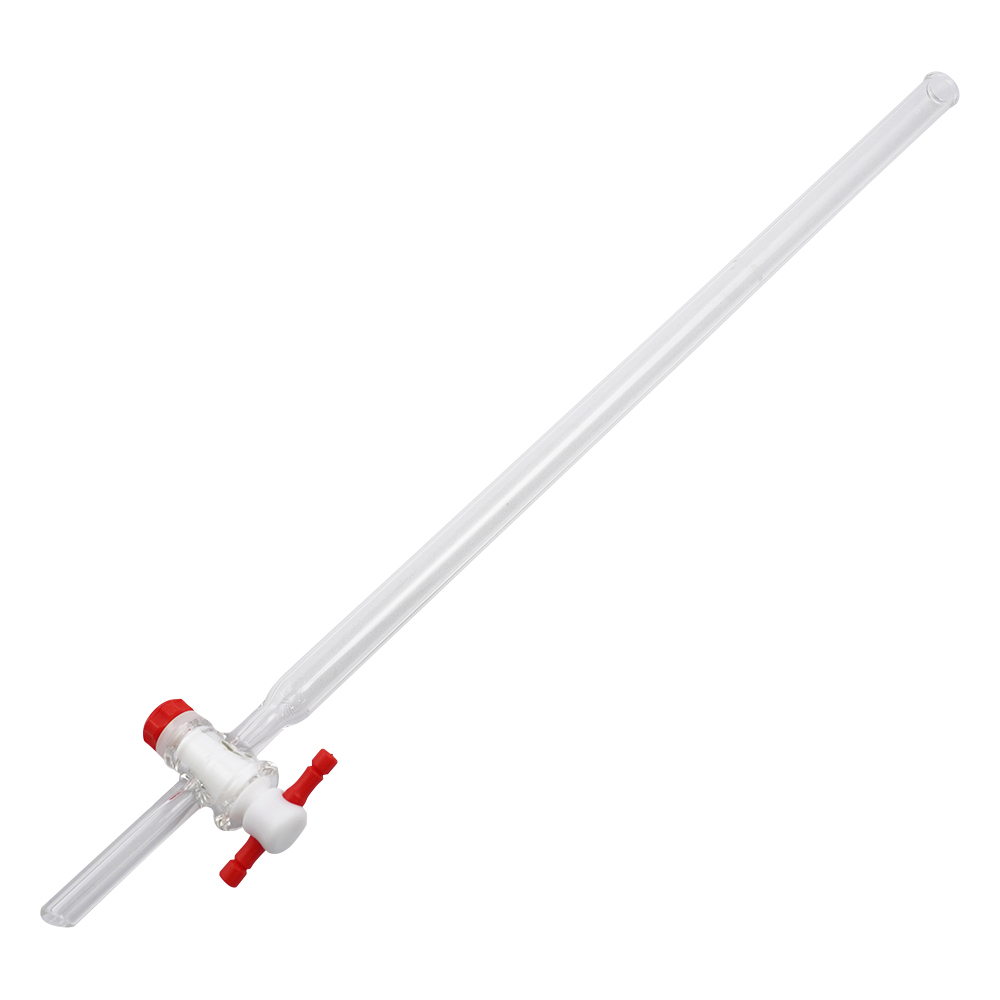 クロマトグラフ管（摺合無し）　PTFEコックタイプ　φ10mm