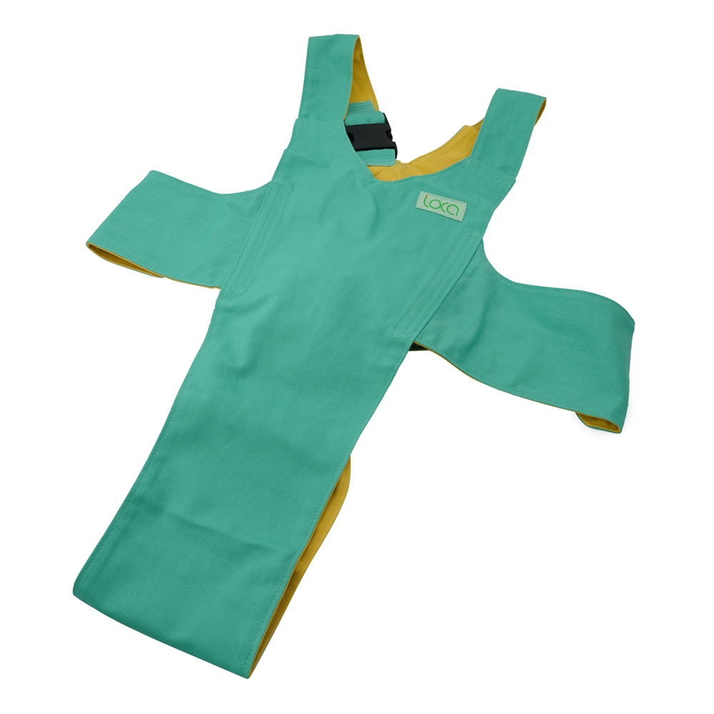 車いす用ワンタッチベルト　キーパーII　グリーン×イエロー画像