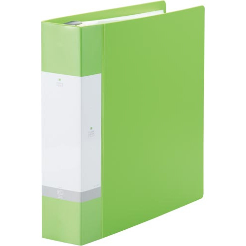 クリヤーブック交換式　Ａ４背幅６５ｍｍ黄緑　４冊画像