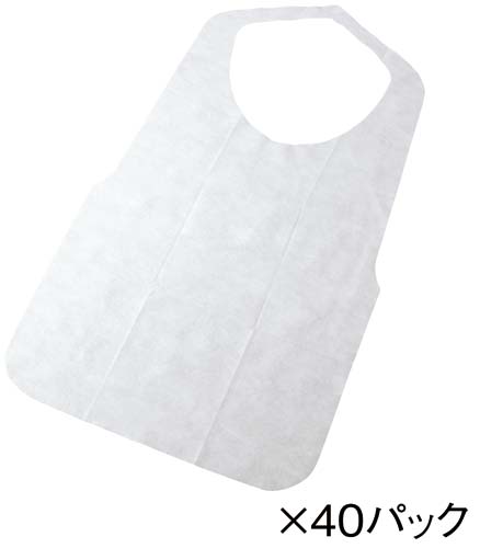 不織布エプロン　白　３０枚入×４０画像