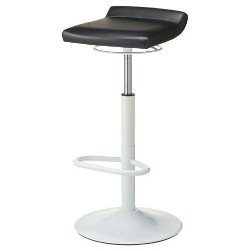 ﾊｲﾁｪｱ ﾎﾜｲﾄﾌﾚｰﾑ/座ﾌﾞﾗｯｸ 1脚画像