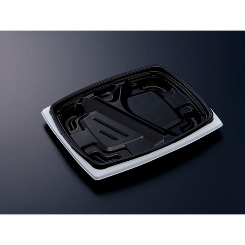 中央化学 弁当容器 CT リル 24-20L 黒白 本体画像