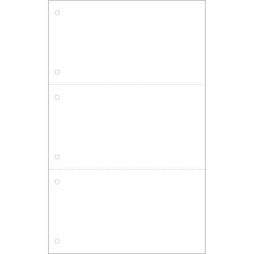 白紙 (A4･3連･各2穴) 単票 1箱(1000組)画像