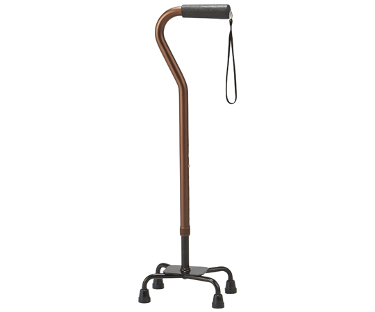 アルミ製4点支柱杖 ブラウン画像