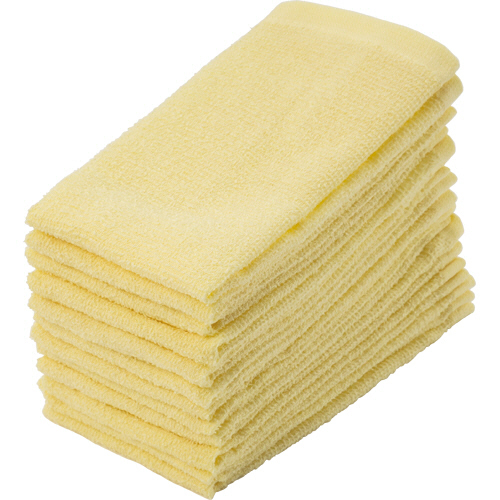 作業用おしぼりﾀｵﾙ ｲｴﾛｰ 1ﾊﾟｯｸ(12枚)画像